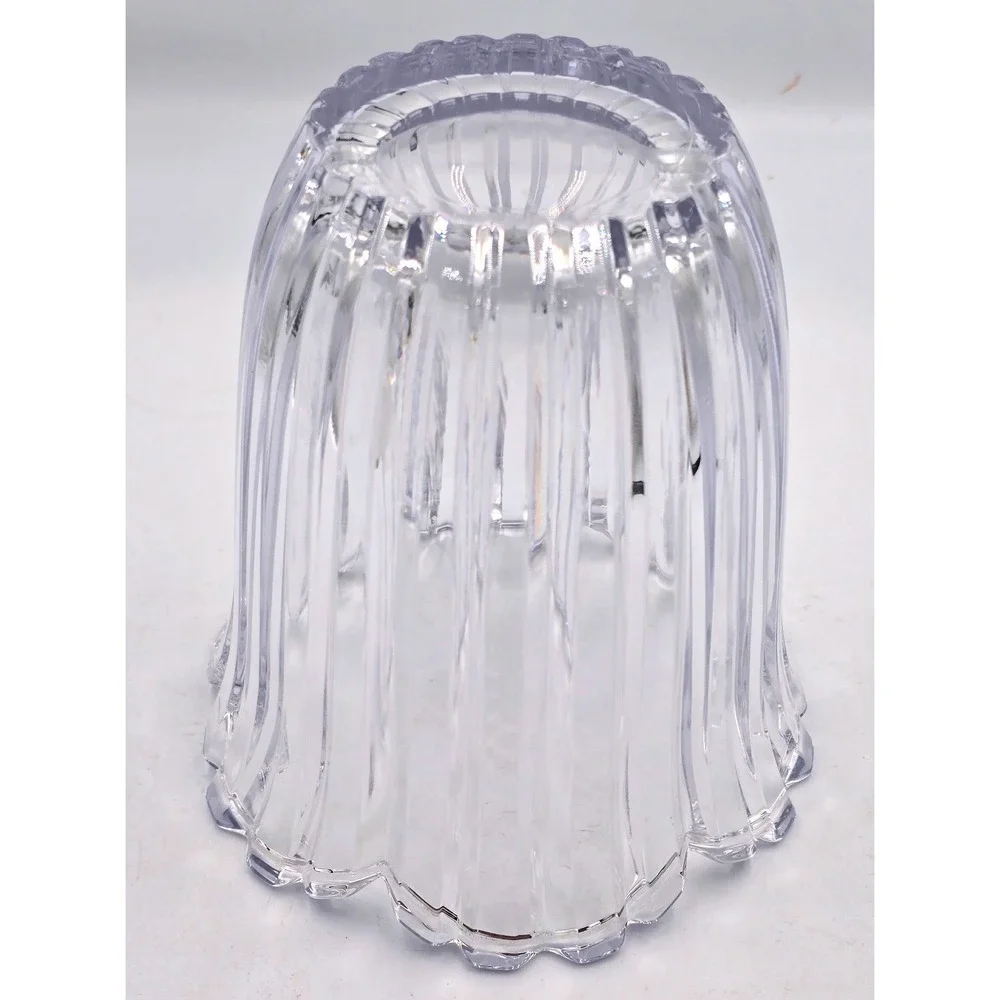 5th Avenue Vintage Ribbed Cut Crystal Tulip Ice Bucket Champagne Wine‎ NO LID
